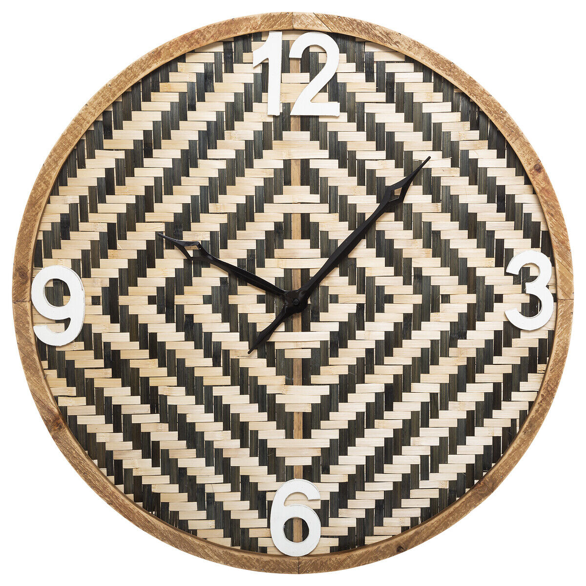 Relógio de parede em bambu 63cm, , large
