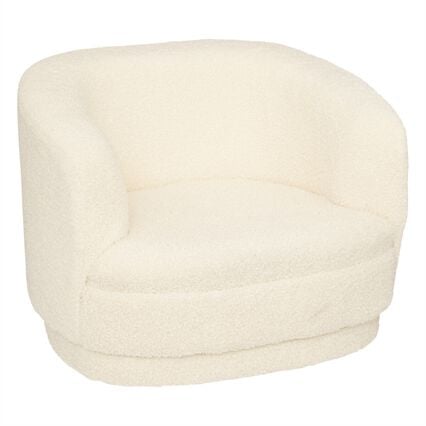 Poltrona SKY pelo bouclé branco, , large
