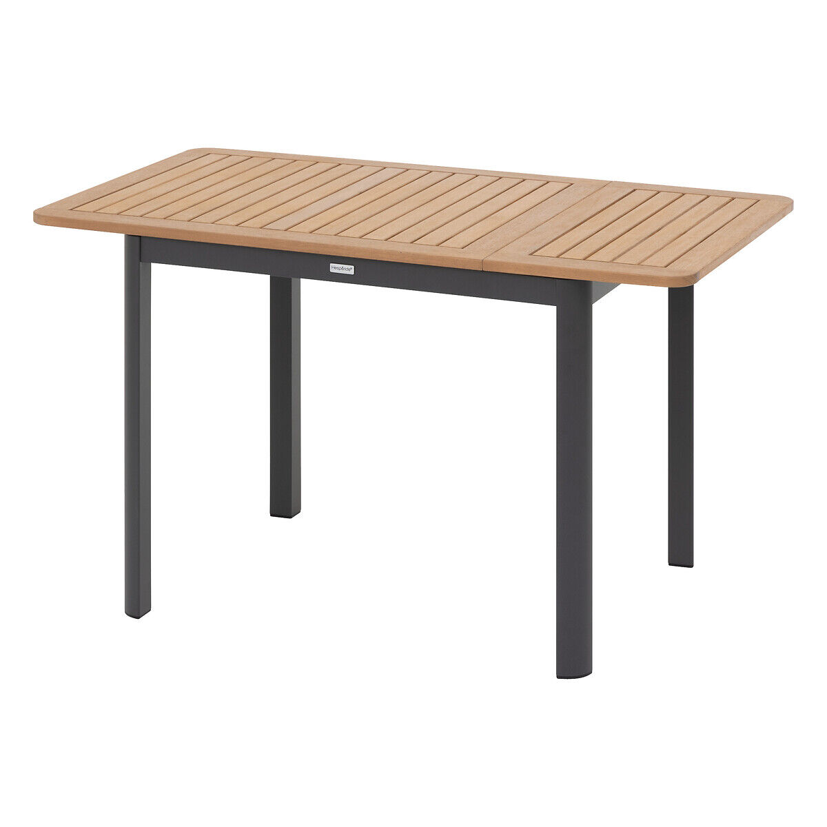 Mesa extensível FOLYA em alumínio e madeira eucalipto, , large