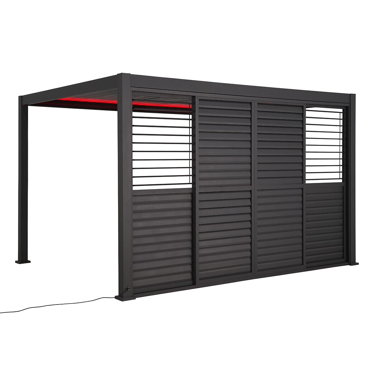 Persiana para pérgola ÉVORA cinza escuro 3m, , large