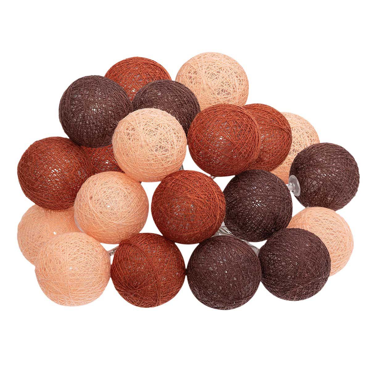 Grinalda 20 LED rosa e terracota 435cm, , large