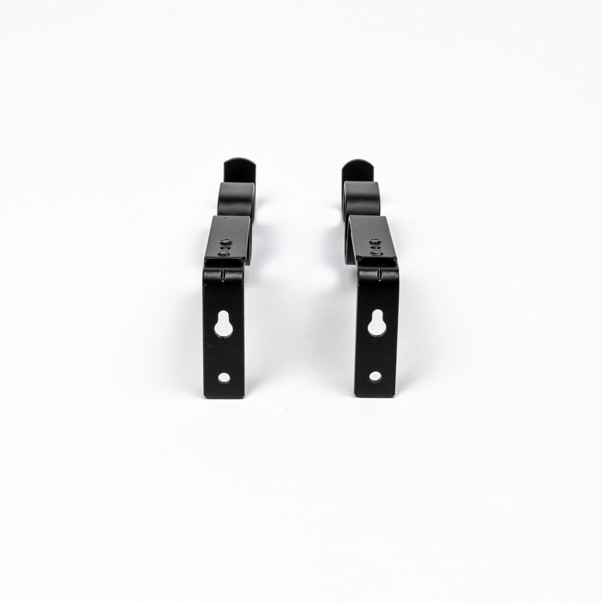 Conjunto 2 suportes preto mate para calha extensível, , large