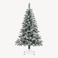 &Aacute;rbol De Navidad Floque Verde C/Efecto Nieve 180cm
