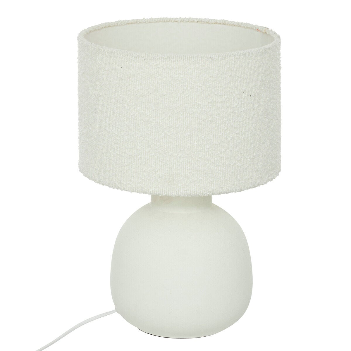 Candeeiro de mesa LALI com abajour em pelo bouclé, , large