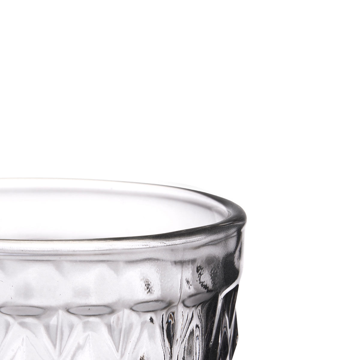 Stemmed water glass DIAMANTE green in glass, , large