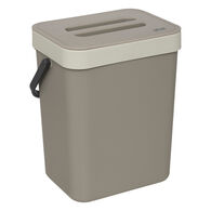 Cubo de basura con soporte beige 5l