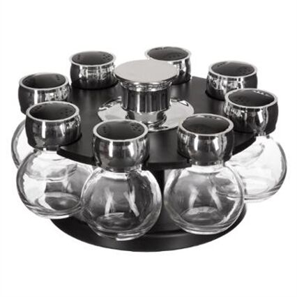 Conjunto de 8 frascos para especiarias com suporte, , large