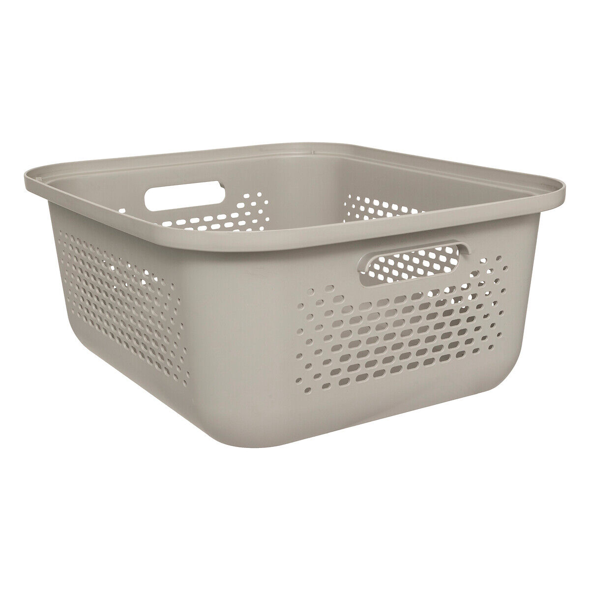 Storage box AERA beige with lid, , large