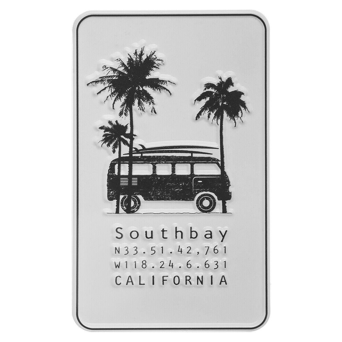 Placa decorativa SOUTH BAY branca 20x12cm, , large