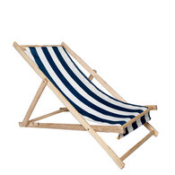 Tumbona de rayas blancas y verdes