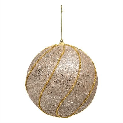 Bola maxi com purpurina dourada 15cm, , large