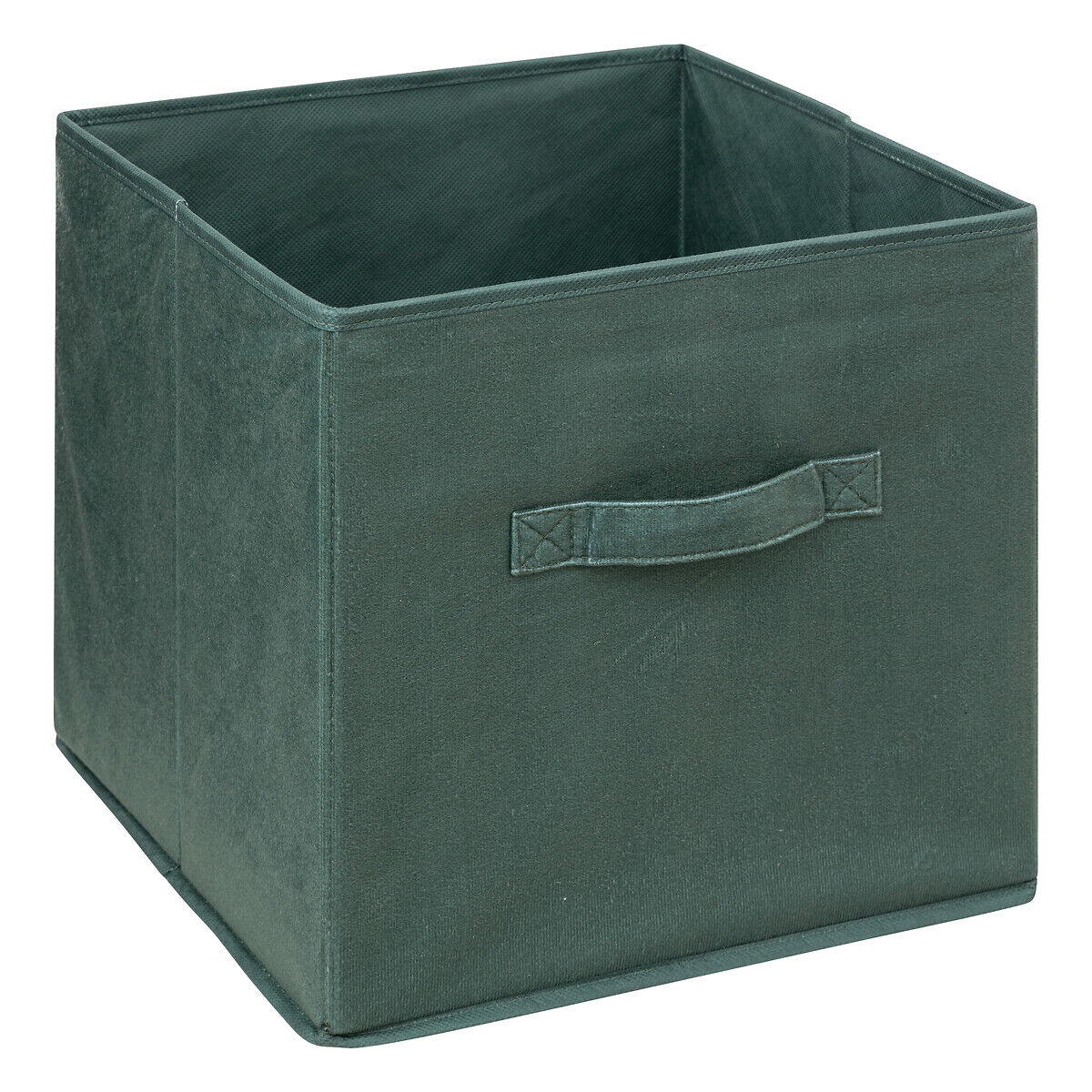 Caixa de arrumação verde em veludo 31x31cm |, , large