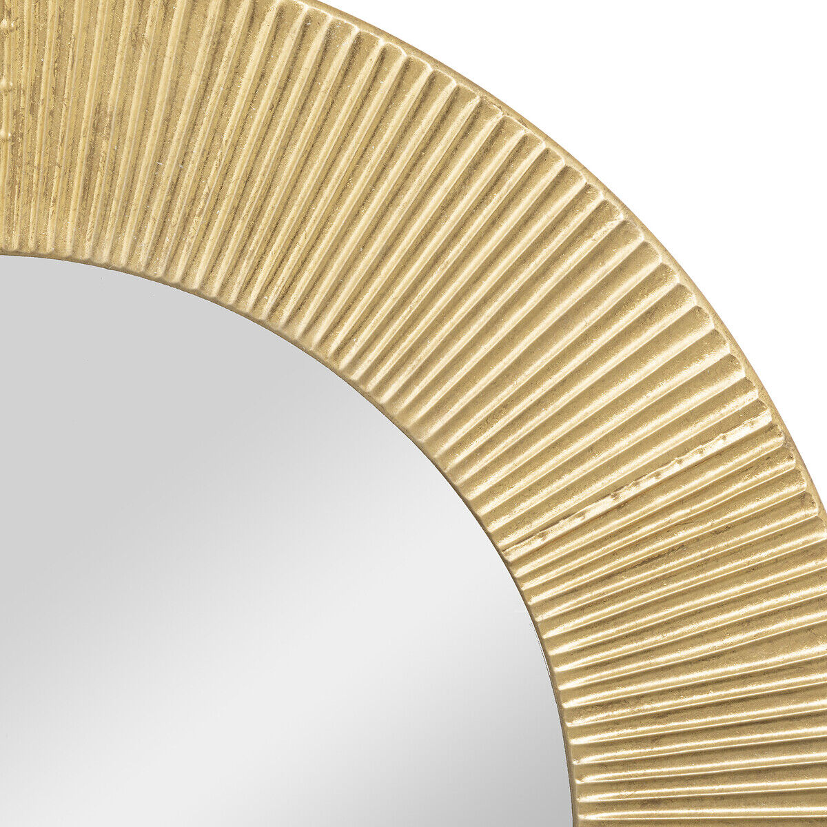 Espelho de parede em metal dourado milda 90cm, , large