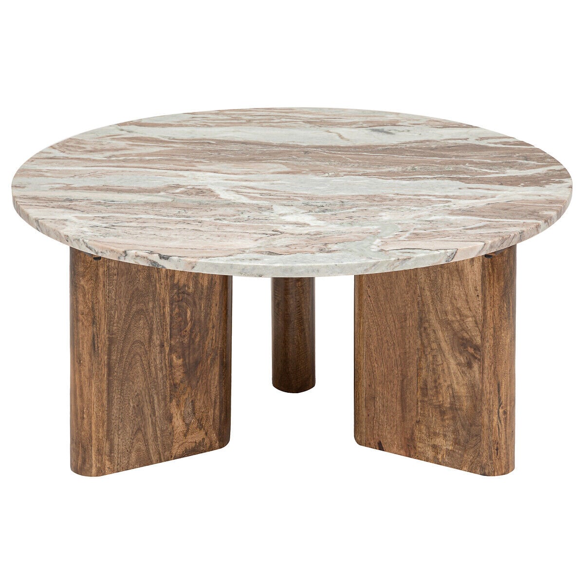 Mesa De Apoio Coppa Em Madeira Mango e Mármore, , large
