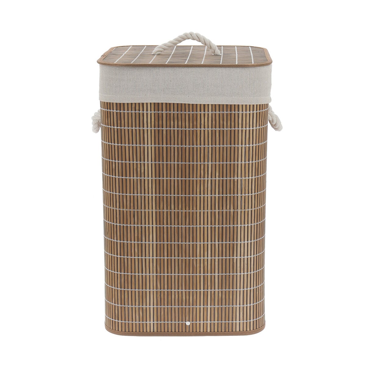 Cesto de roupa wc em bambu, , large