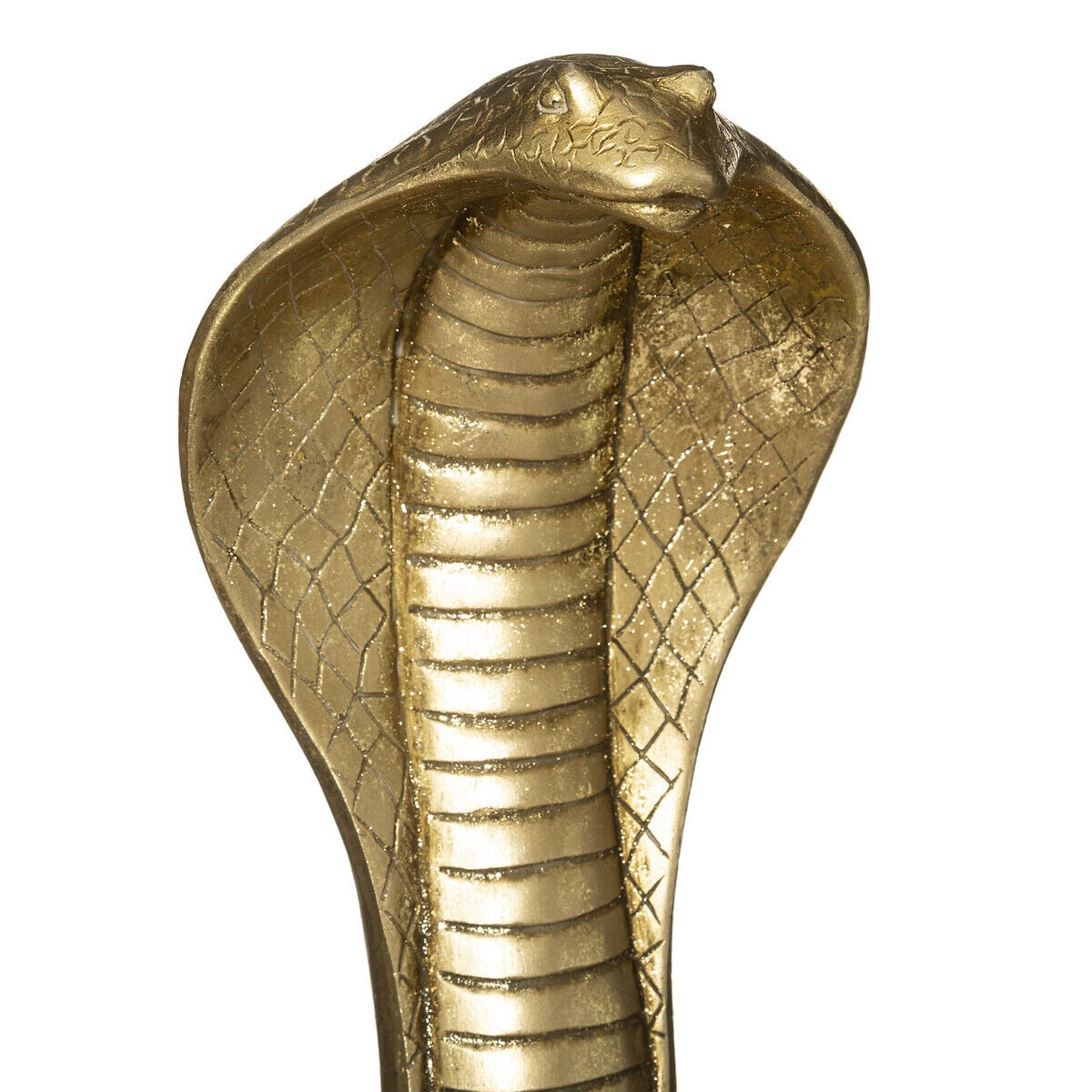 Serpente decorativa em poliresina dourada, , large