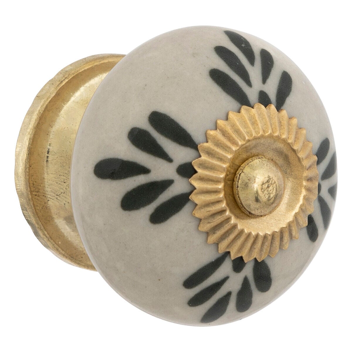 Conjunto de 2 puxadores DAYANA decorados em cerâmica, , large