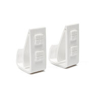 Juego De 2 Soportes Clip De Pvc Blanco