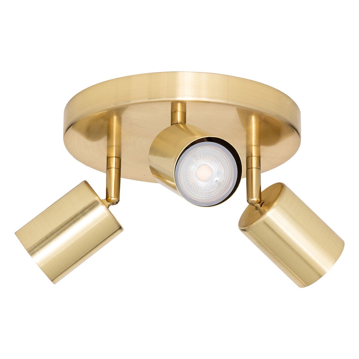 Ceiling light VICO gold with 3 spotlights, , large