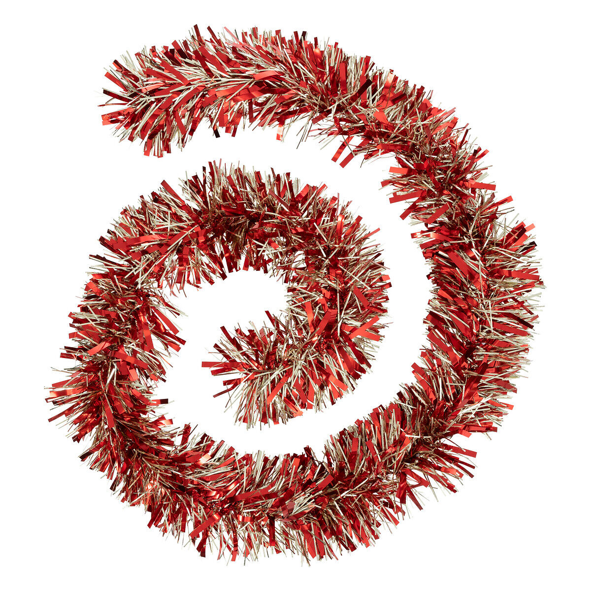 Grinalda vermelho e dourado brilhante 200cm, , large