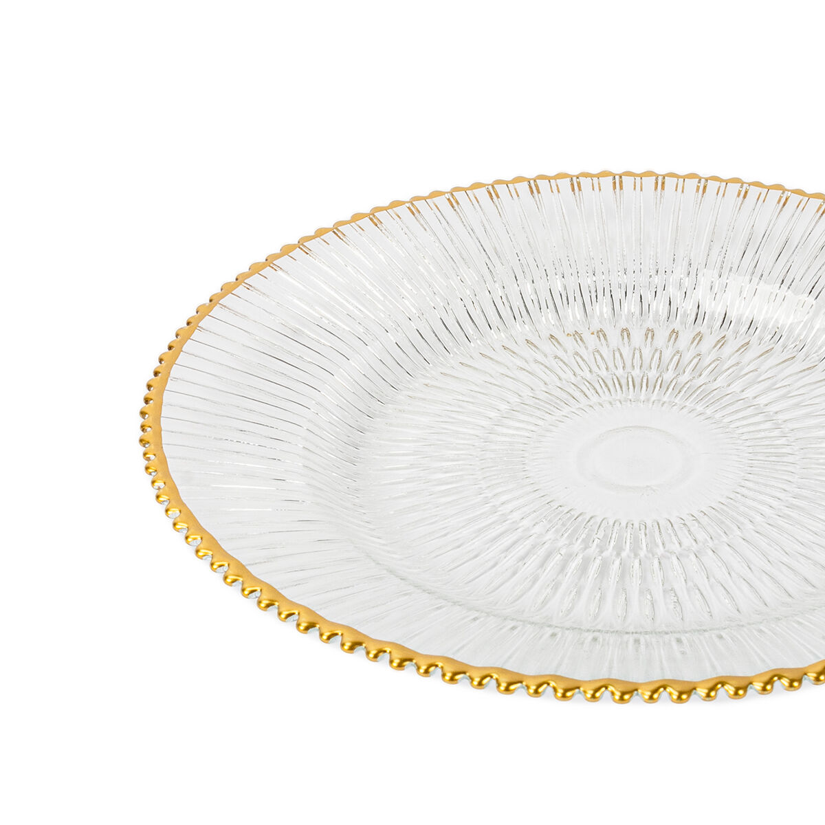 Serving plate MAJESTIC in glass, , large