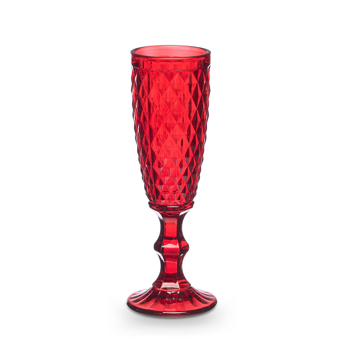 Copo de champanhe DIAMANTE vermelho 17,5cl, , large
