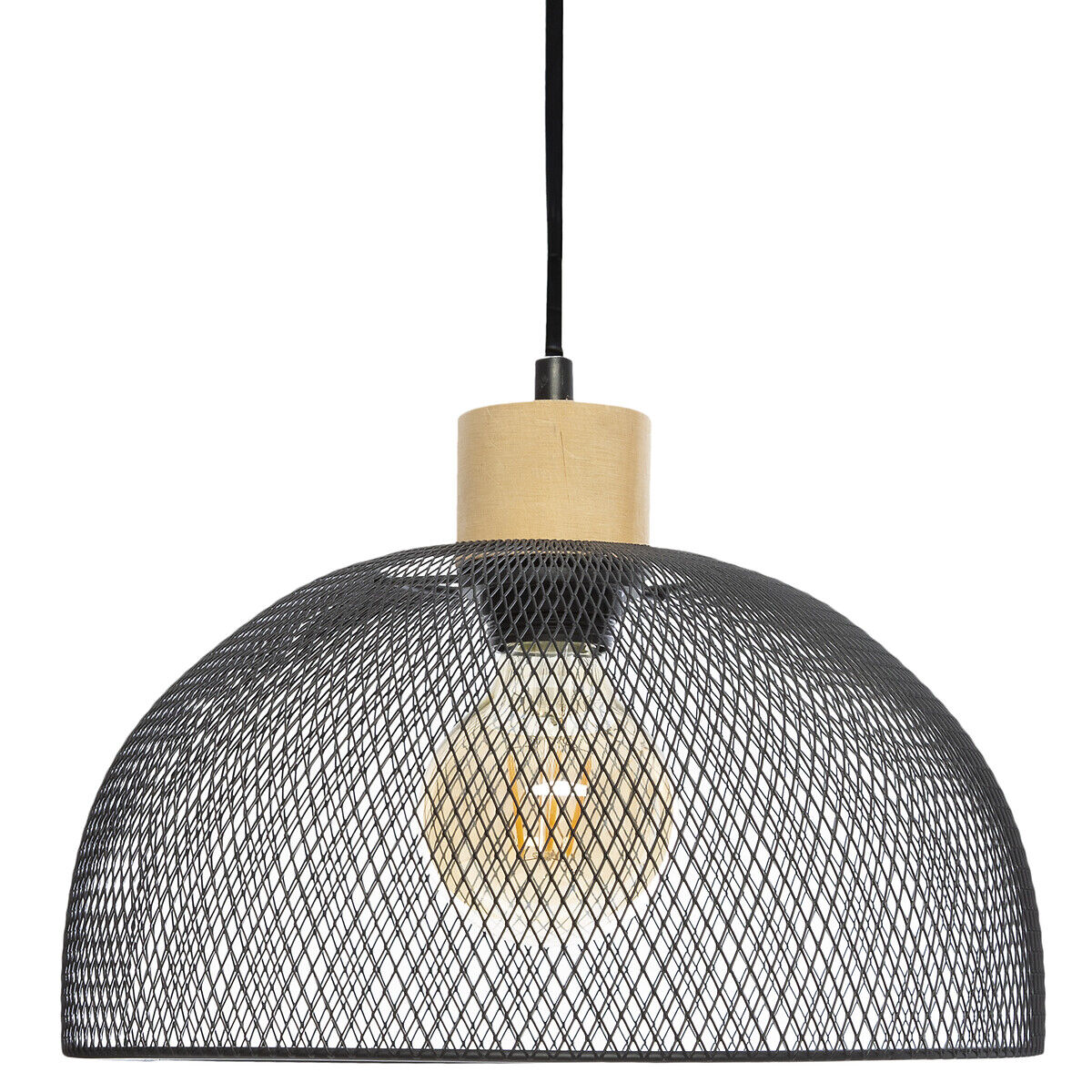 Candeeiro de teto SAM preto em metal, , large
