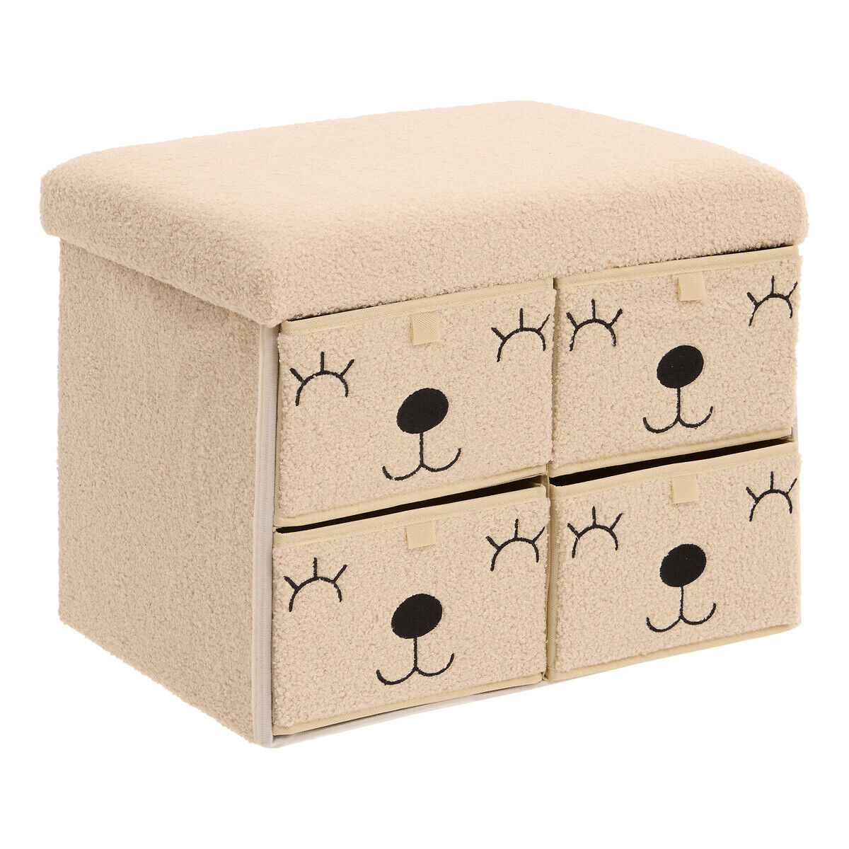 Pufe EZZIO com 4 gavetas de arrumação, , large