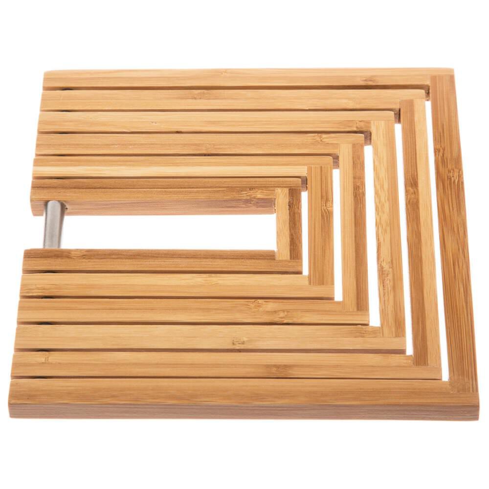 Base para quentes extensível em bambu, , large