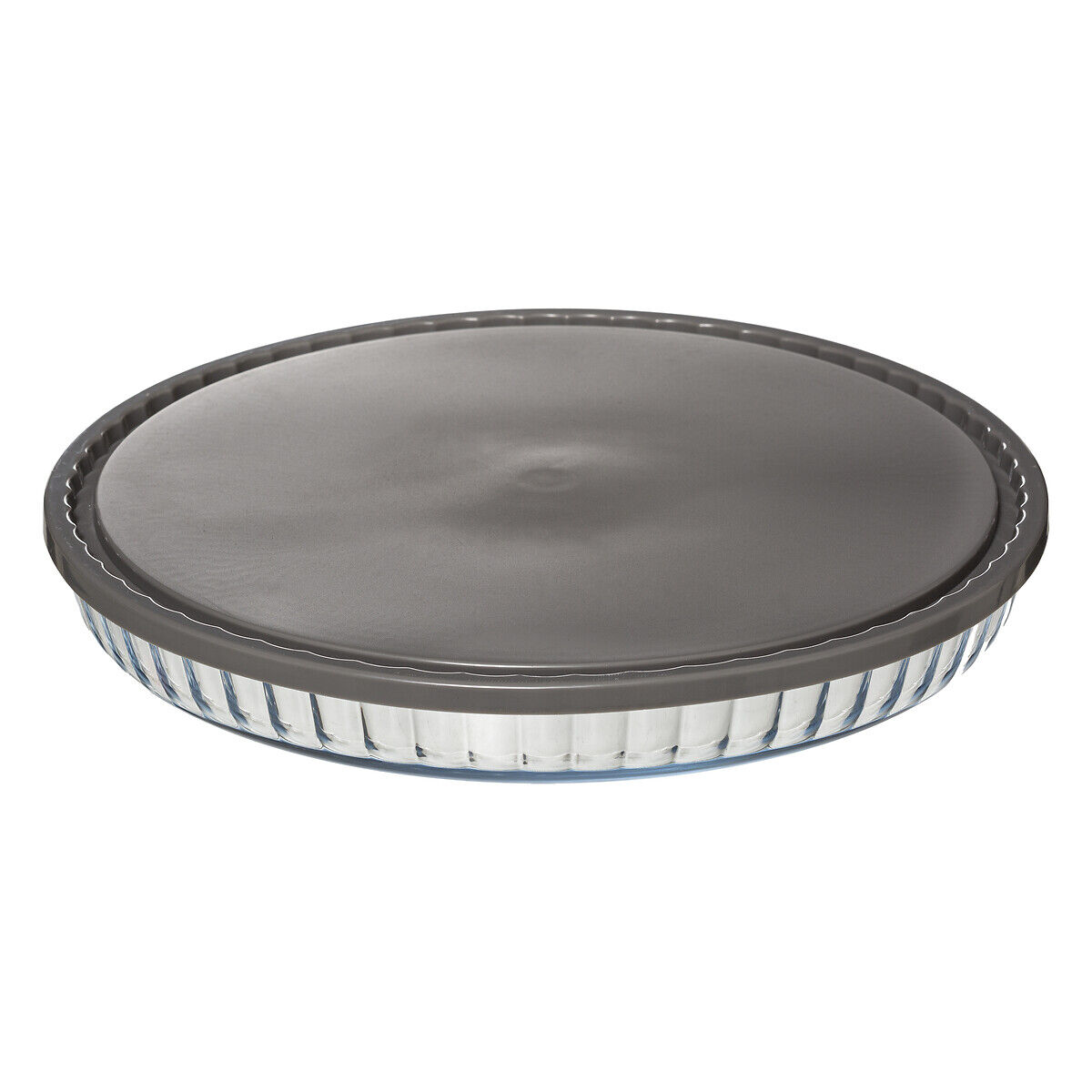 Tarteira em vidro com tampa 31cm, , large