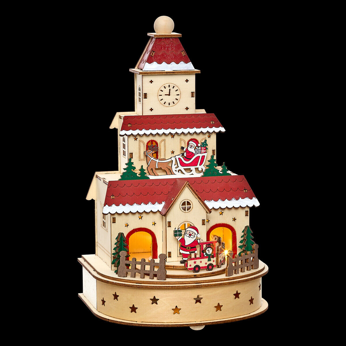 Casita decorativa con LED 17x15x28cm, , large