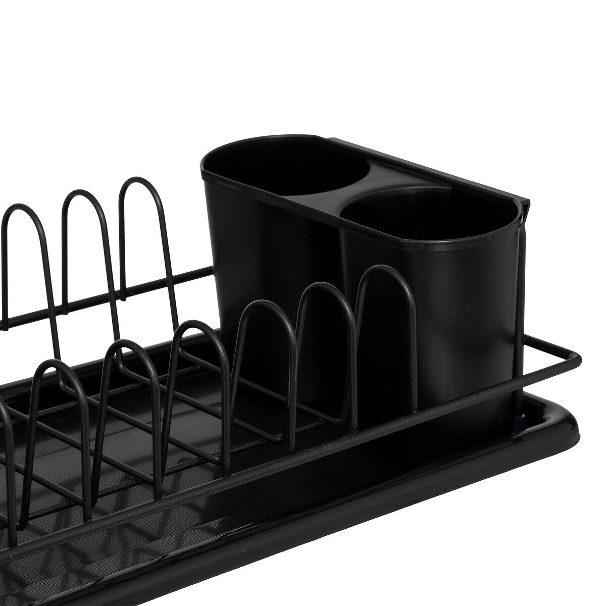 Escorredor de 1 nível BLACK EDITION preto em metal, , large