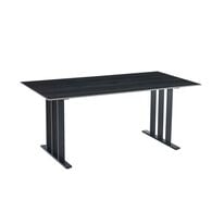 Mesa de comedor PISA negra con tablero de cer&aacute;mica