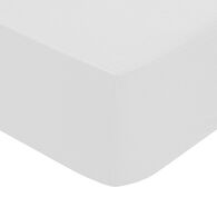 S&aacute;bana bajera blanco ajustable de algod&oacute;n percal