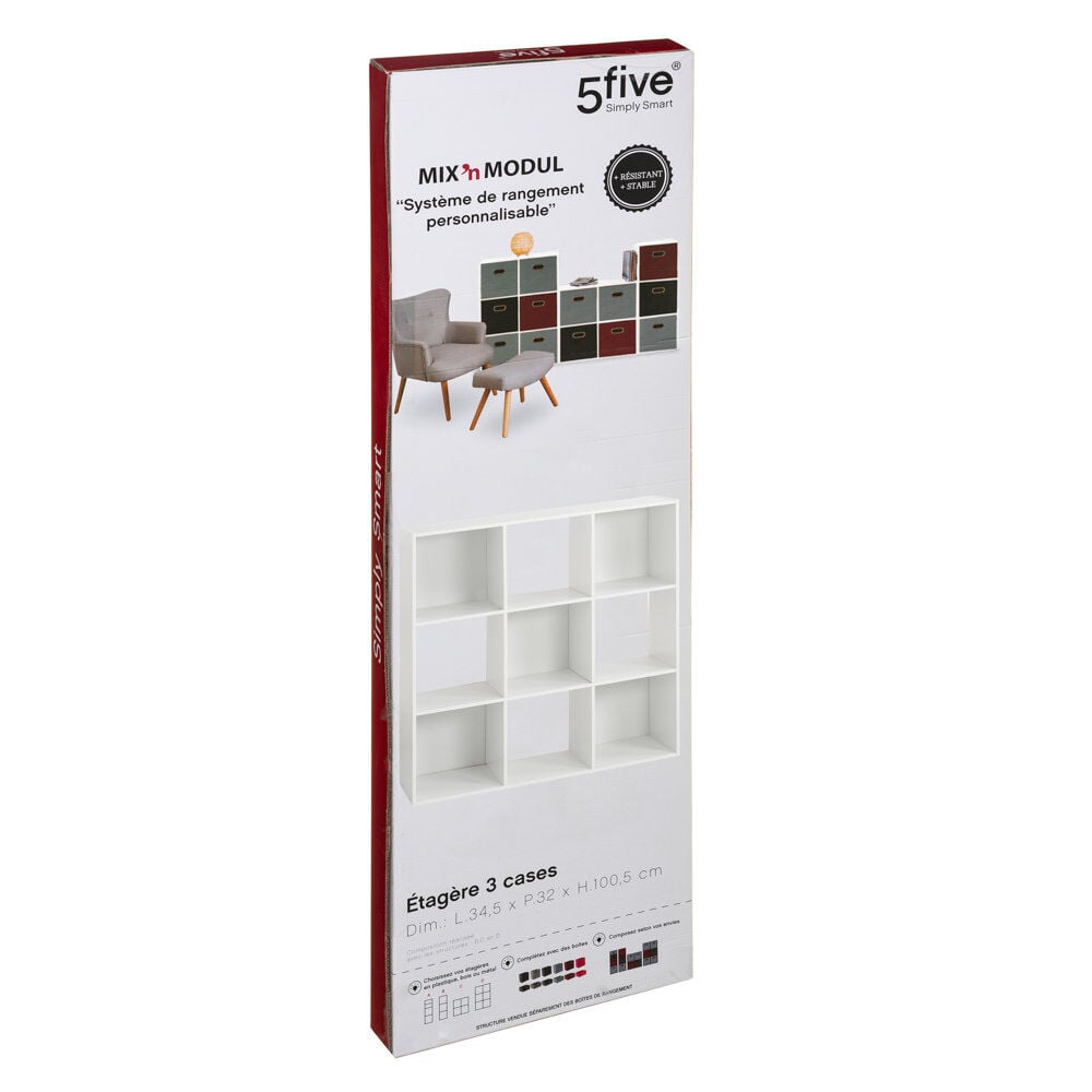 Shelving unit MIXMODUL in oak for 3 cubes, , large