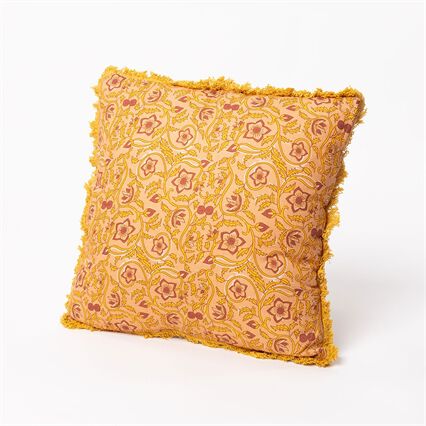 Almofada YUCATAN floral amarelo 45x45cm, , large