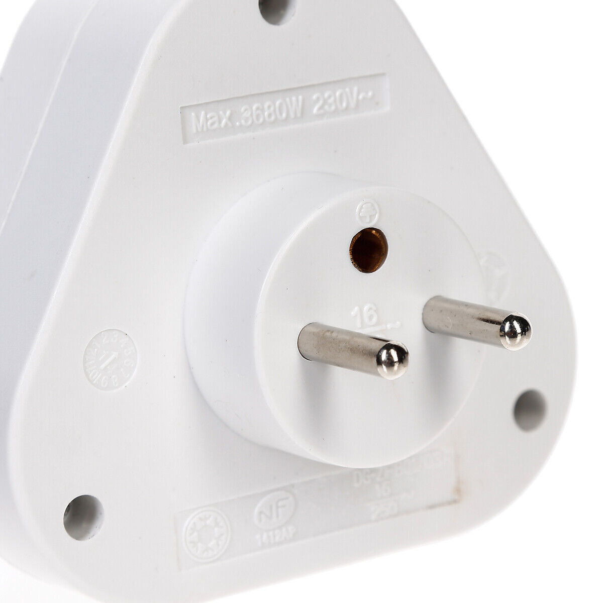 Adaptador elétrico 3 tomadas SCHUKO, , large