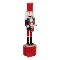 Soldado De Chumbo Musical Vermelho Em Madeira 31,5cm