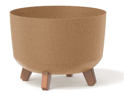 Plant pot GRACIA coffee eco wood, , large