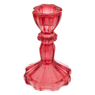 Candelabro rojo de vidrio 11cm