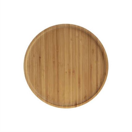 Prato raso natural em bambu 19,5cm, , large