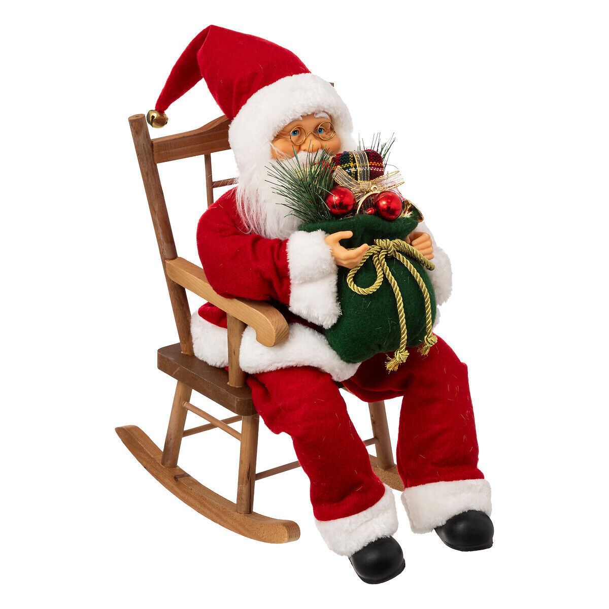 Figura pai natal com cadeira, , large