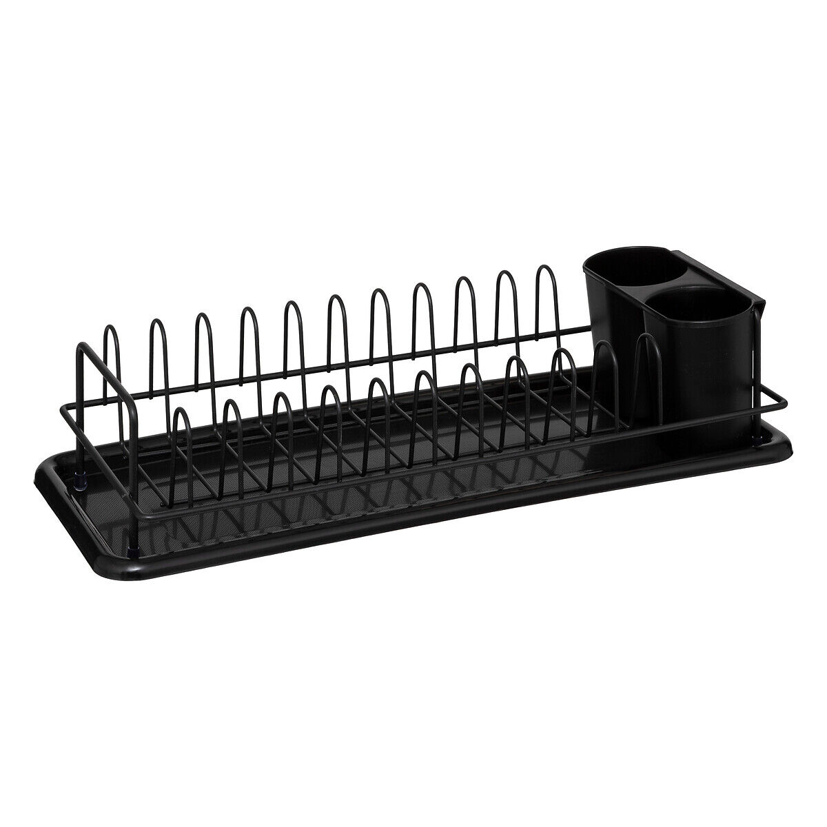 Escorredor de 1 nível BLACK EDITION preto em metal, , large