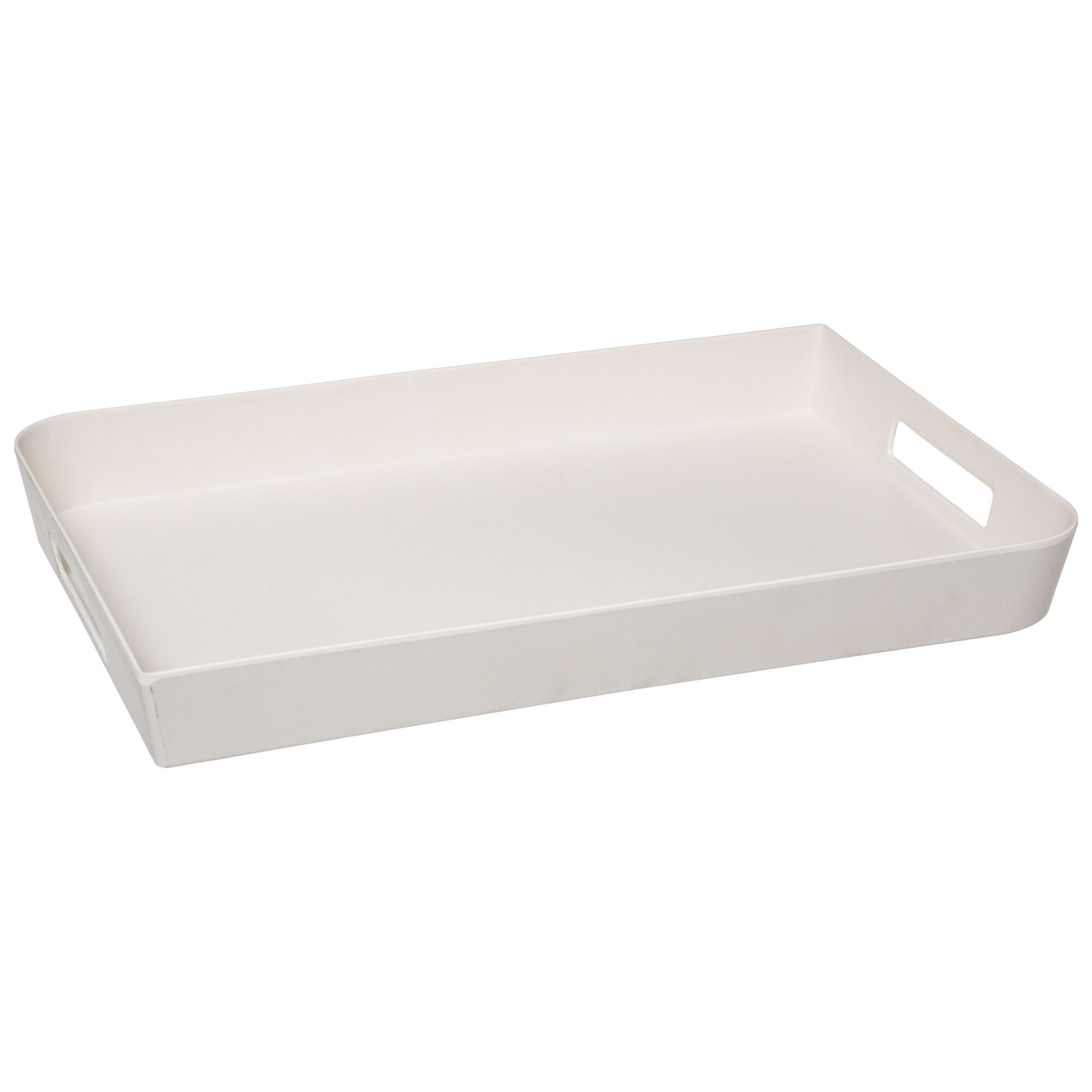 Melamine tray with handle black, , large