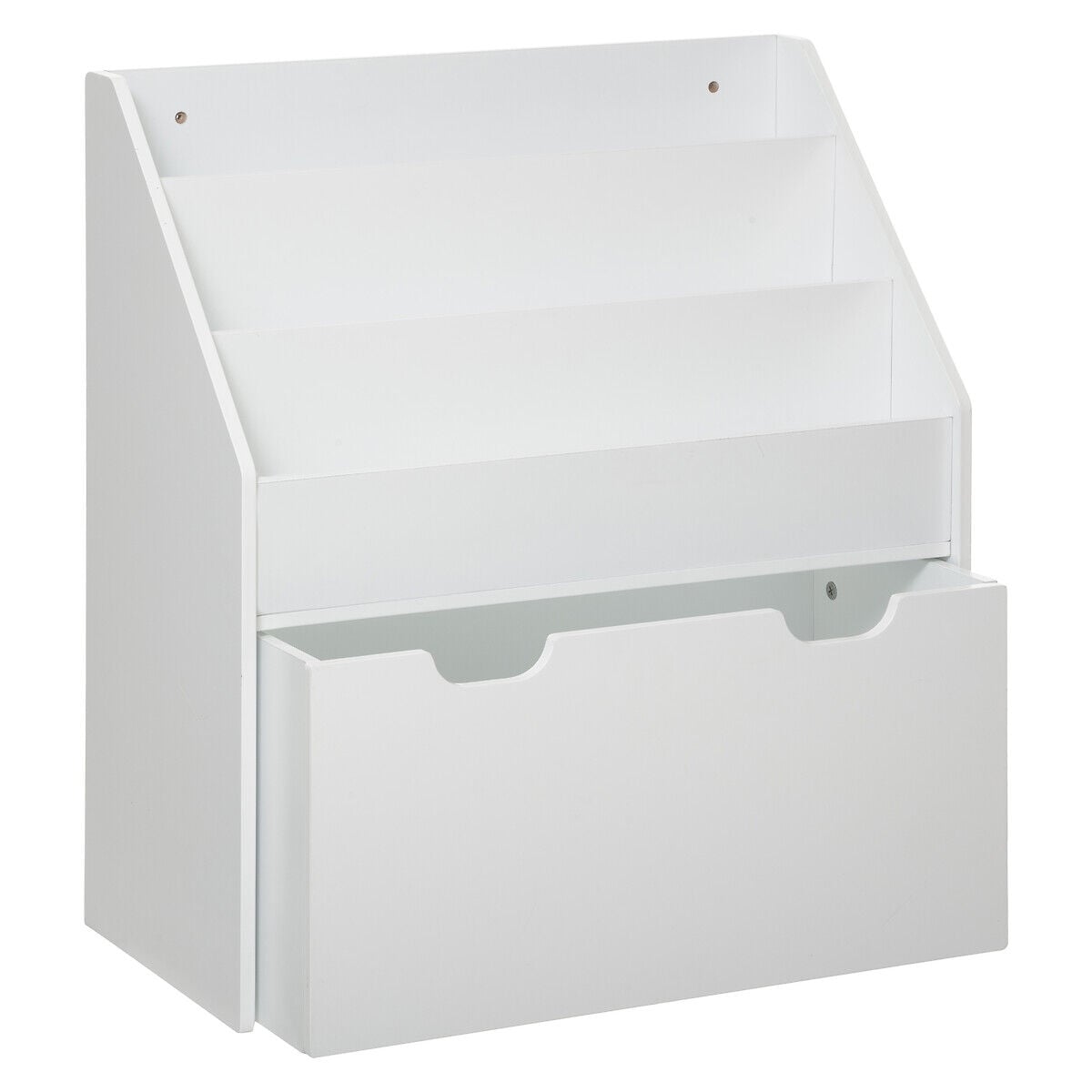 Estante branca em mdf com gaveta, , large
