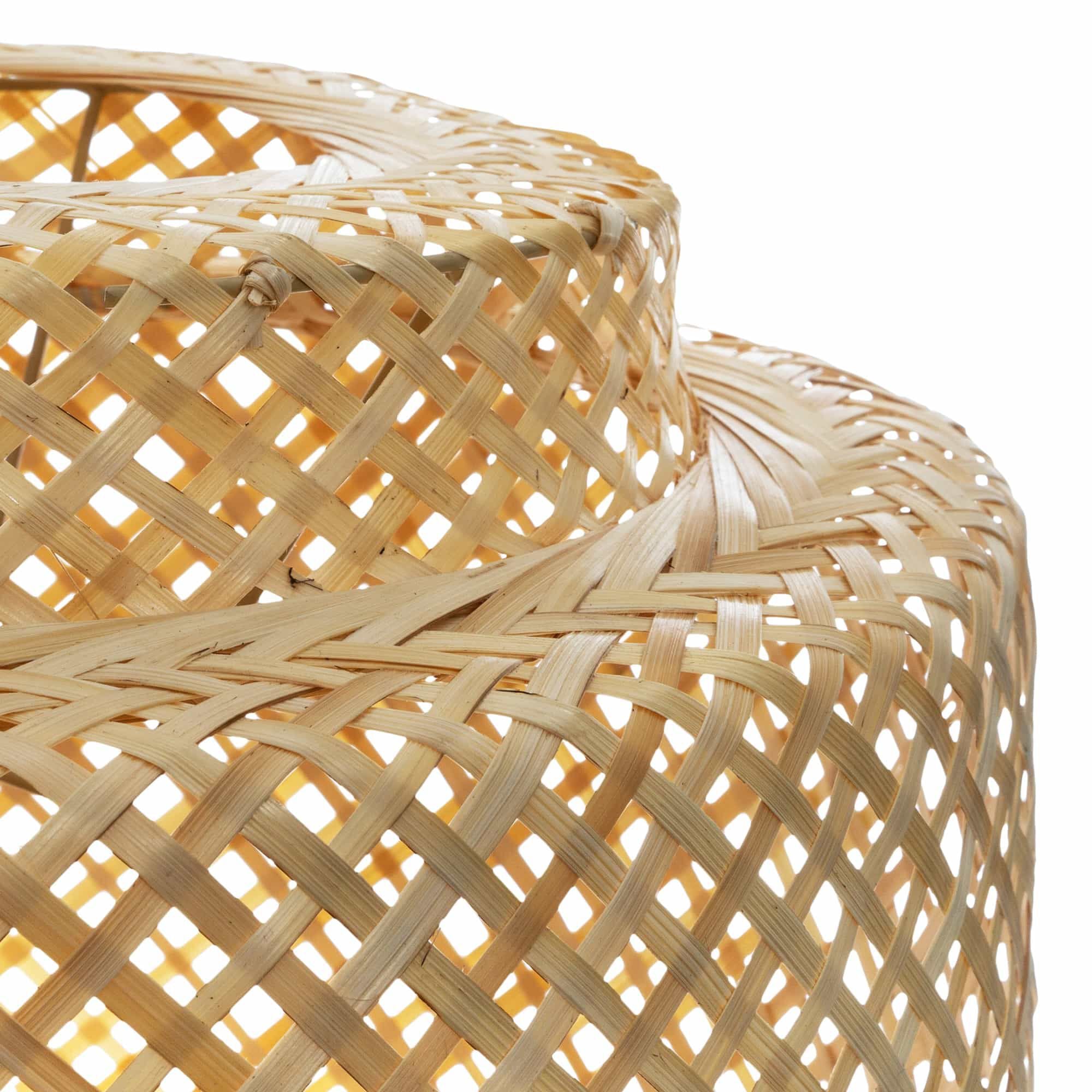 Ceiling light LIBY natural in bamboo, , large