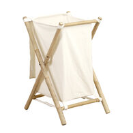 Cesto para colada de bamb&uacute; y tejido natural