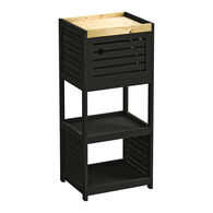 Mueble bajo con 1 puerta y cajón CANCUN negro