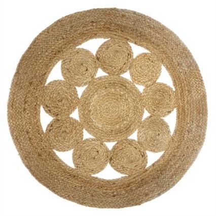 Tapete bege em juta 80cm, , large