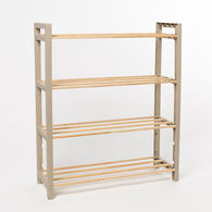 Zapatero con 4 niveles beige de madera